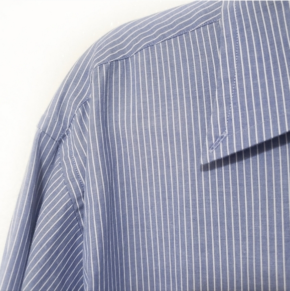 Nautica Men's button up long sleeve shirt Size 15 1/2 Blue - Picture 5 of 7